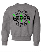 Youth Crewneck Sweatshirt - Grey w/green