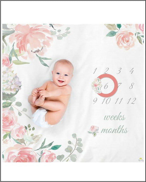 Cutie Captures™ Milestone Blanket - Floral