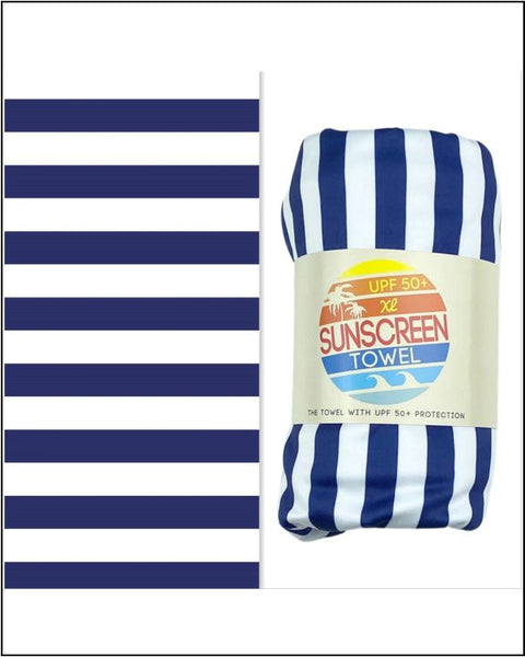 Extra Large Adult Towel - Navy Stripe