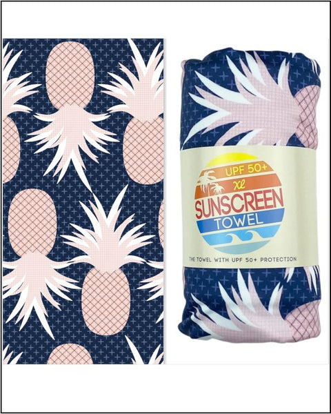 Extra Large Adult Towel - Pink Pineapple