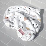 Microfiber Hair Towel - White Terrazzo