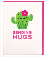 Sending Hugs Rhinestone Decal Card