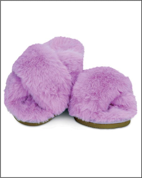 Furry Crossover Slippers